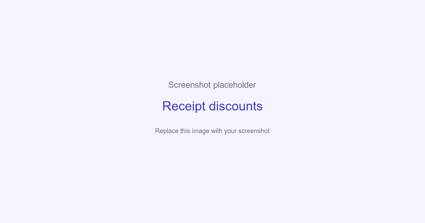 Add discounts to itemized receipts