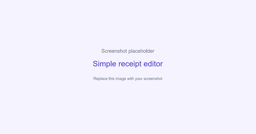 Split receipts faster with our new simple editor