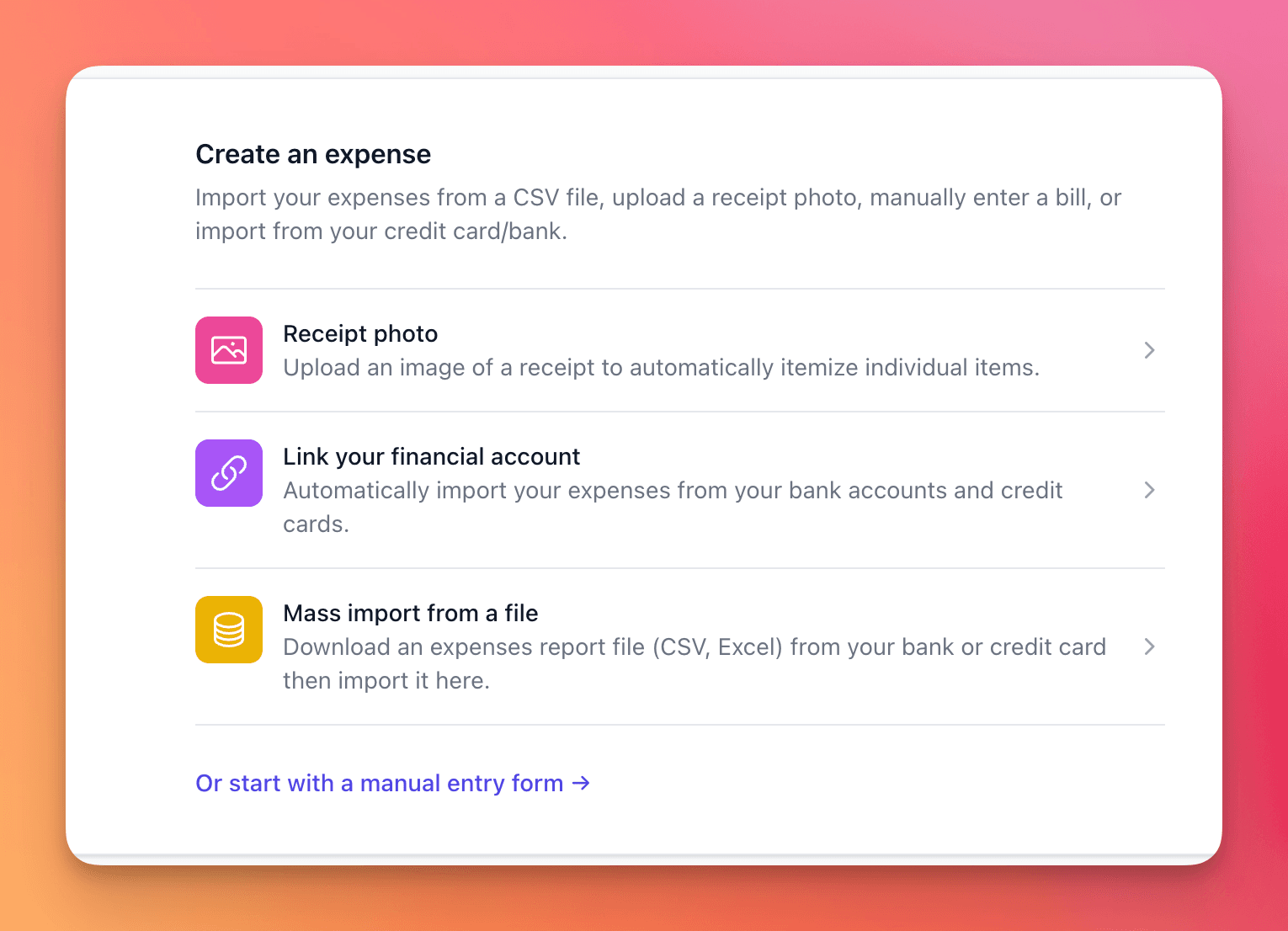 New group expense