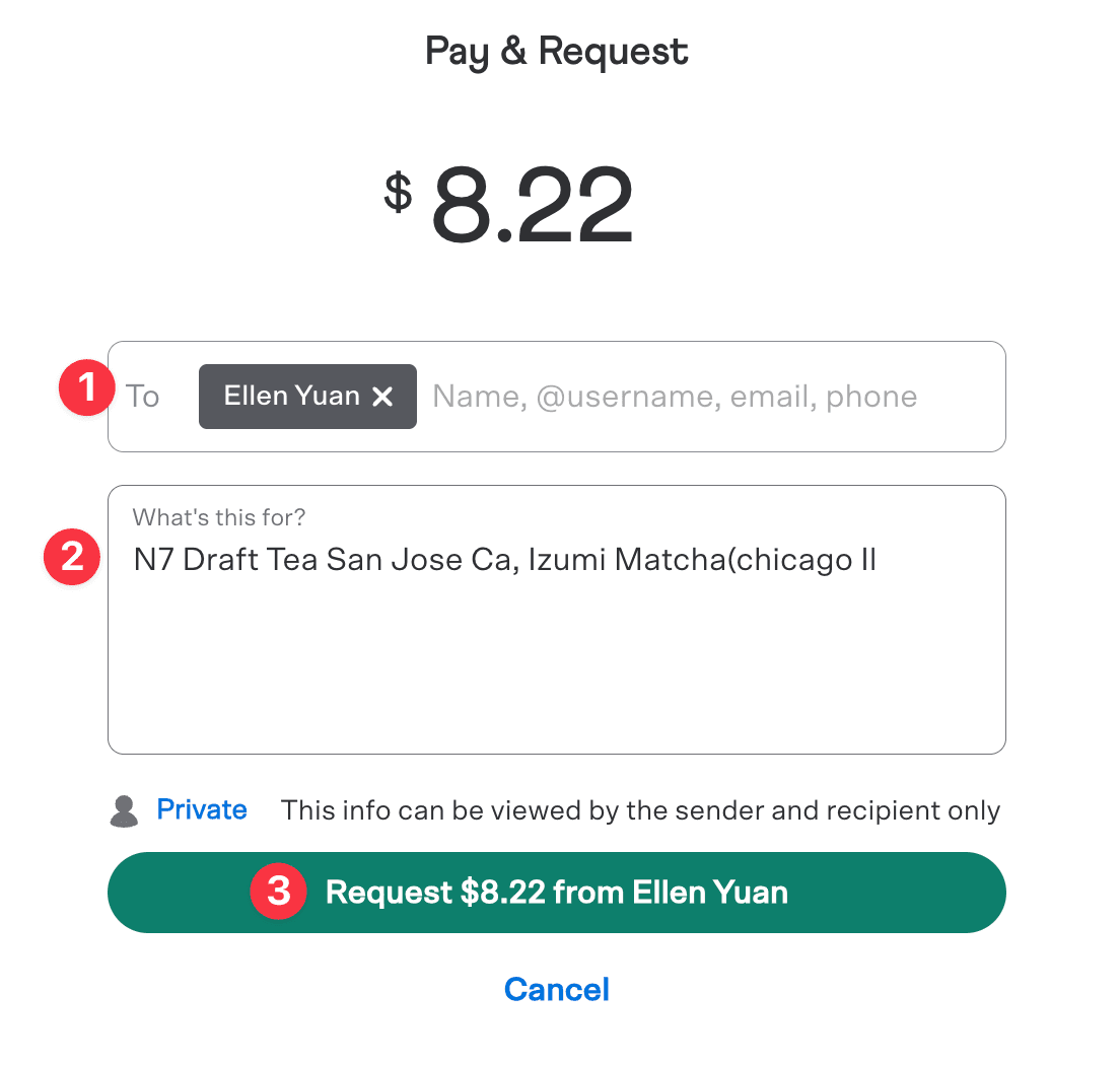 Venmo charge
