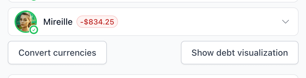 Convert currencies modal