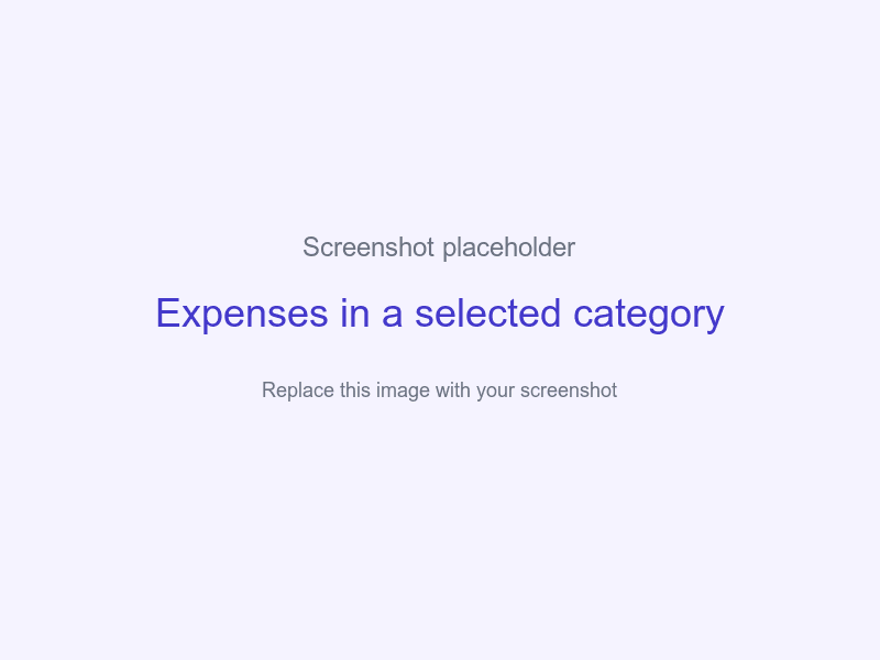 Screenshot placeholder for expenses in a selected category