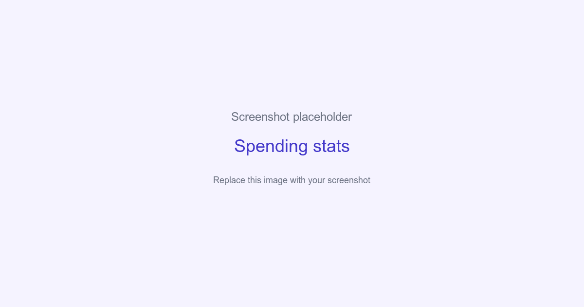Screenshot placeholder for spending stats